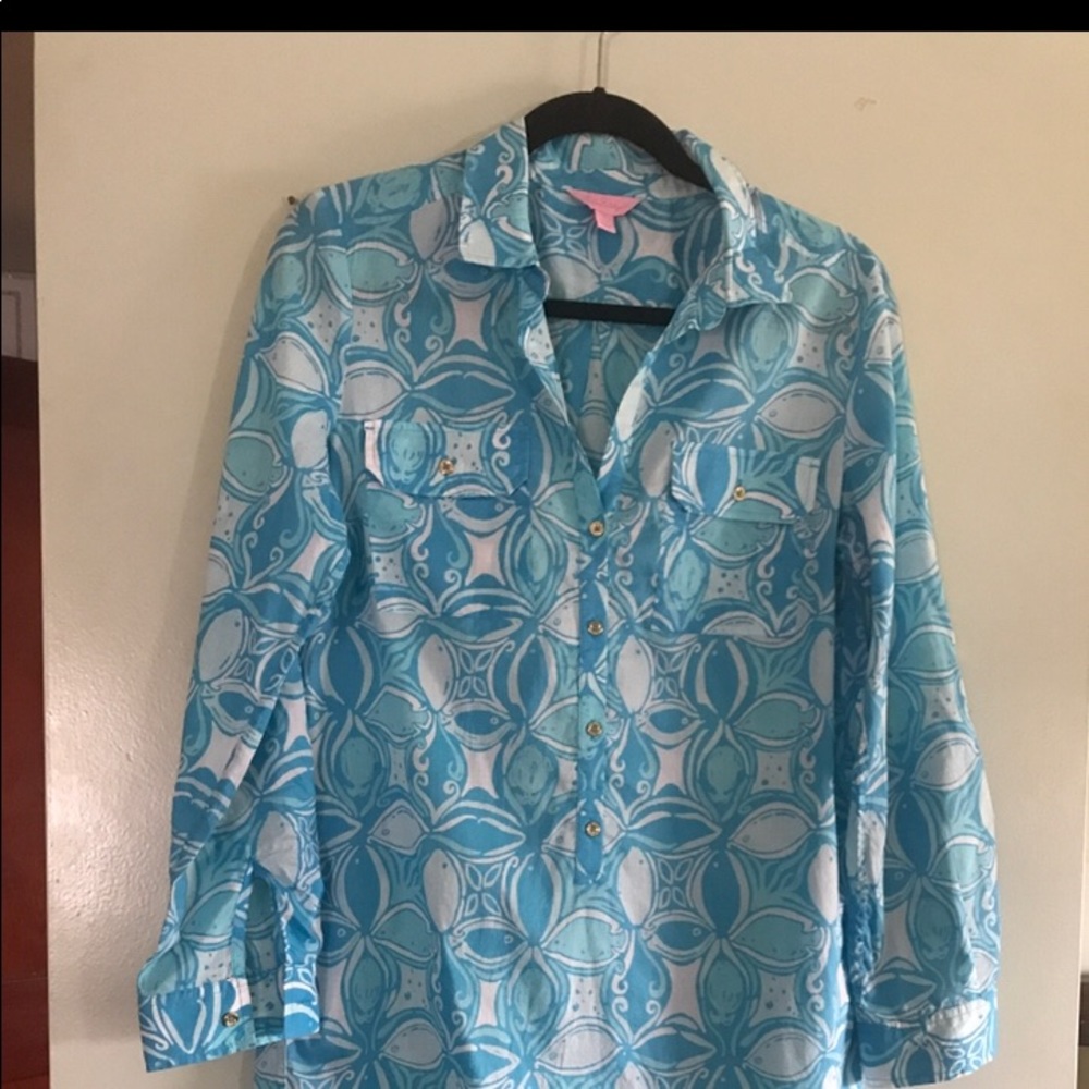 Lilly Pulitzer shirtdress cover up